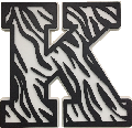 Animal Block Print K with zebra background